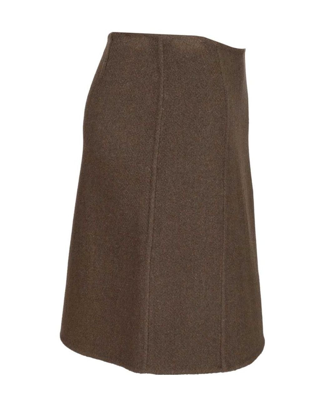 P.A.R.O.S.H. Brown Wool Mini Skirt