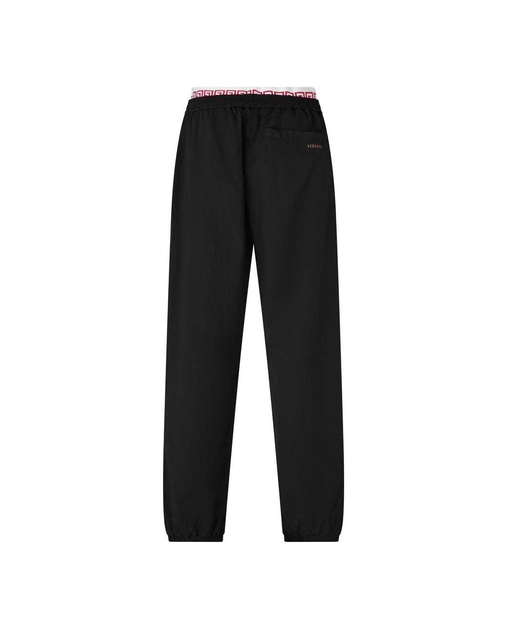 Versace Black Cuffed Casual Trousers for men