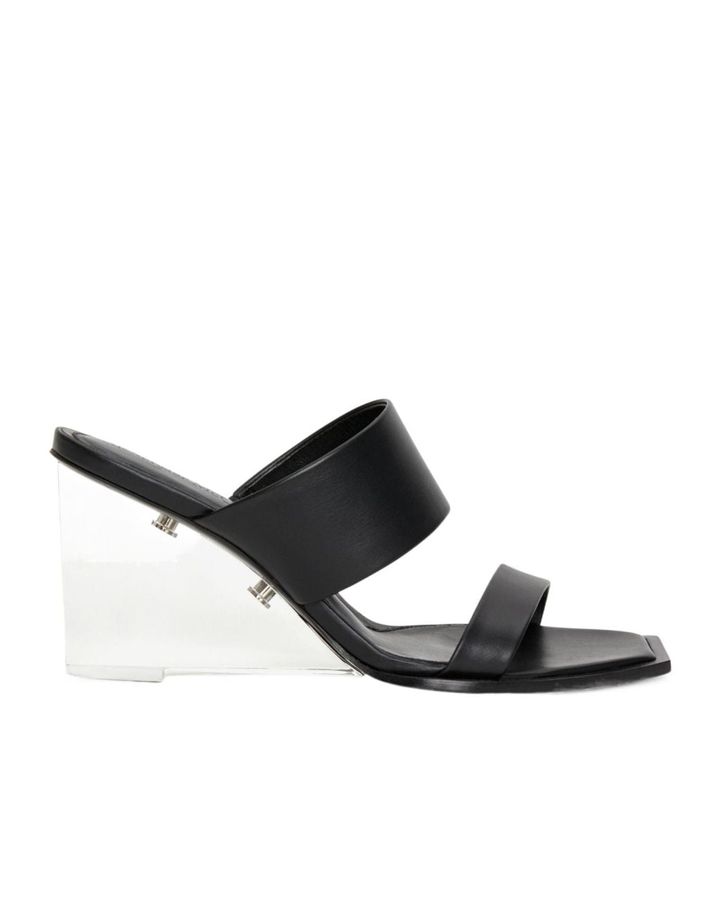 McQueen Black Platform Slip-On Mules