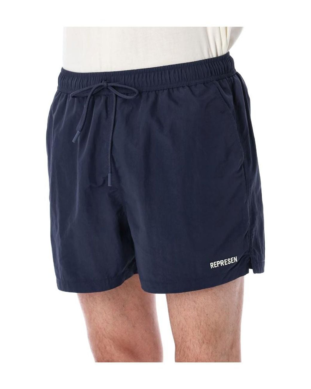 Represent Blue Core Logo Swim Shorts for men