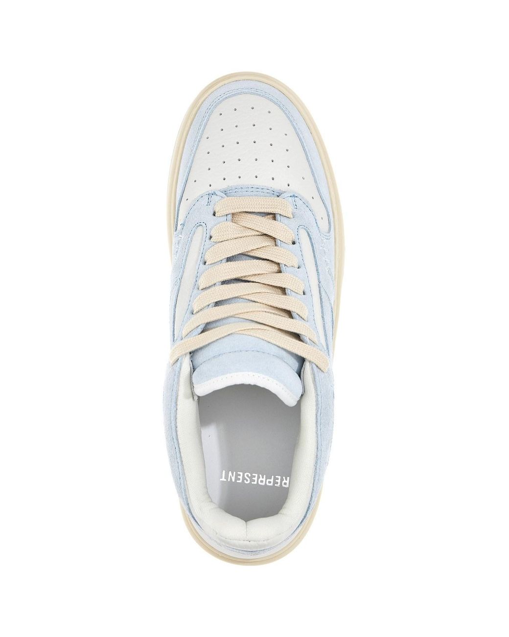 Represent White Reptor Low Lace-Up Sneakers for men