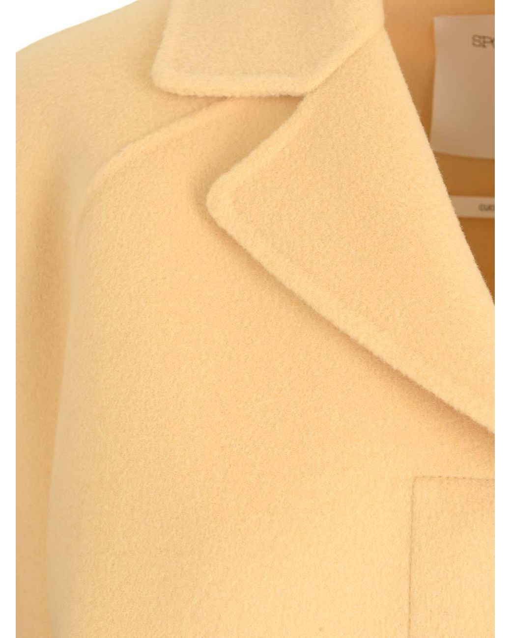 Sportmax Natural V-Neck Long-Sleeved Coat