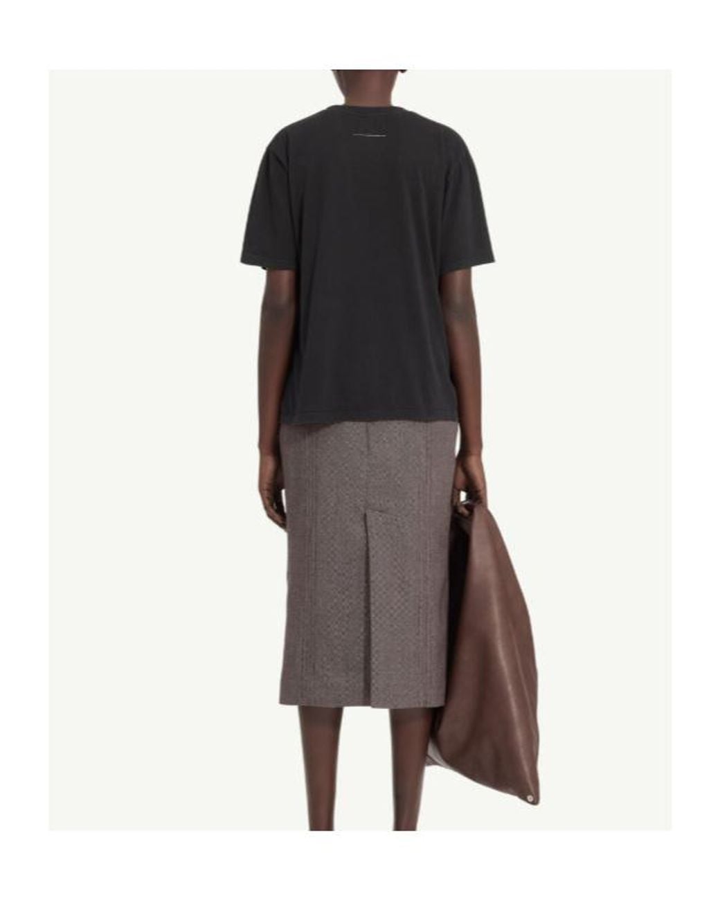 MM6 by Maison Margiela Black Numeric Signature Crewneck T-Shirt