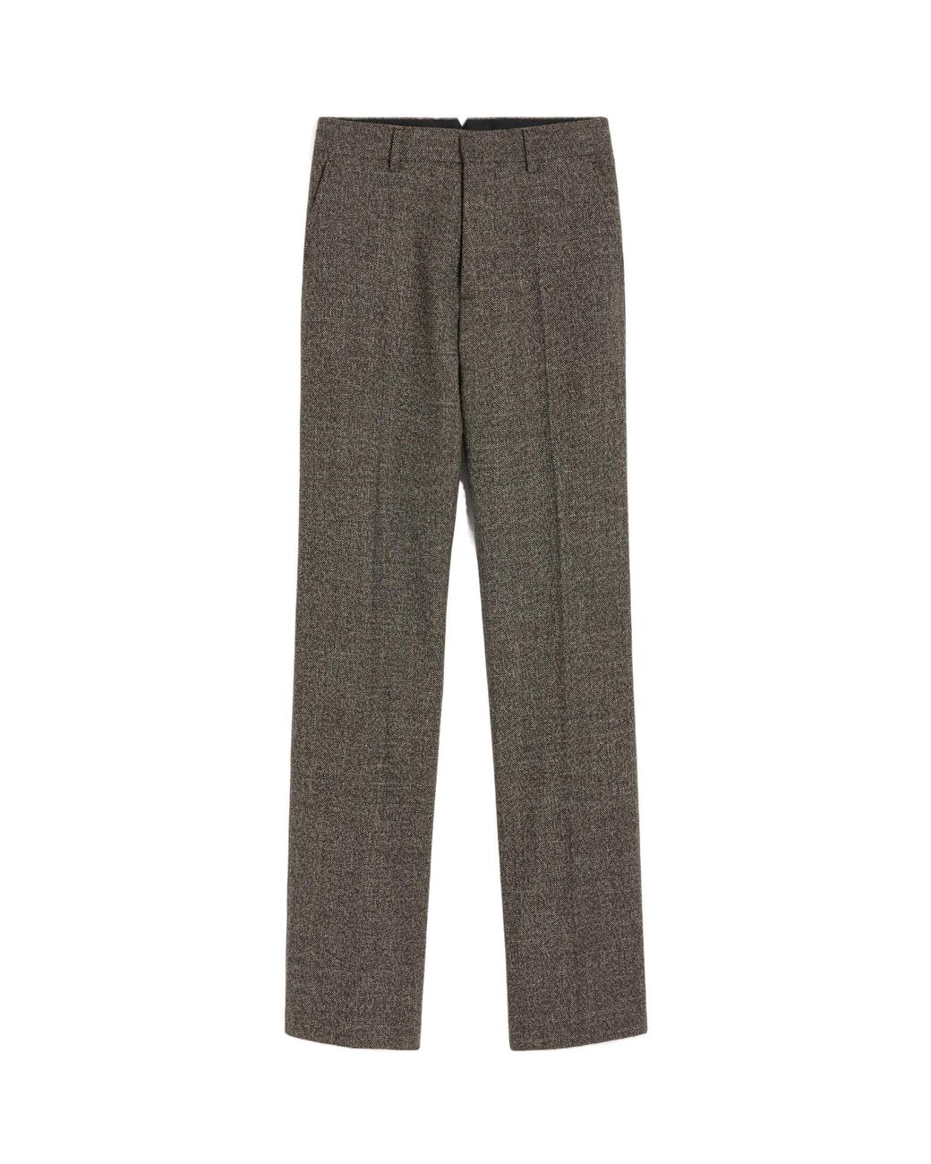 AMI Gray Straight-Leg Tailored Trousers for men
