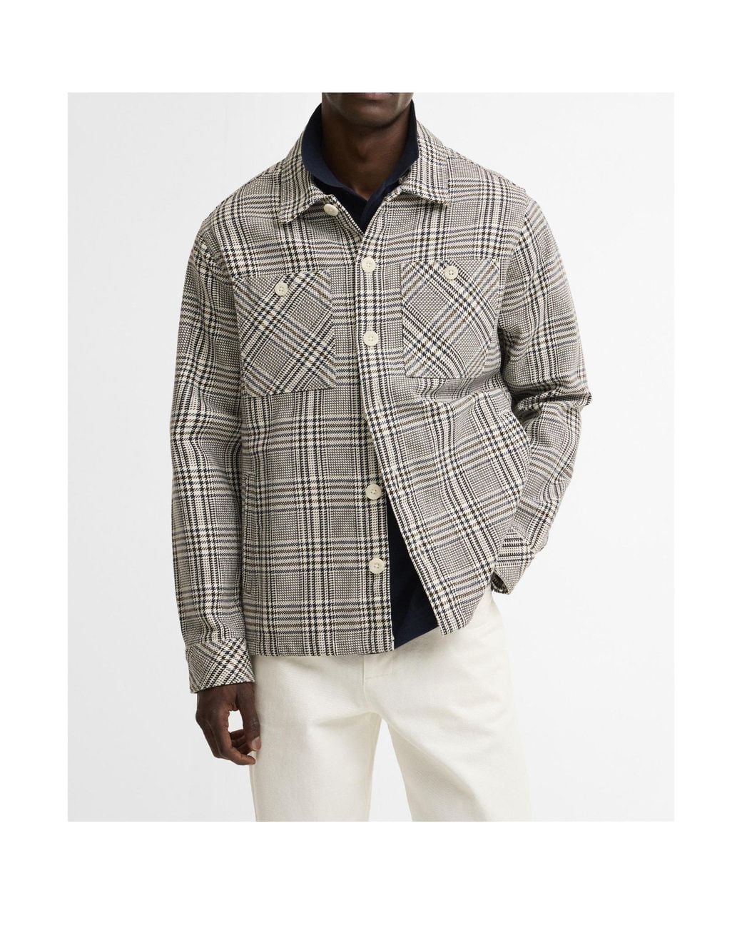 Barbour Gray Check Overshirt for men