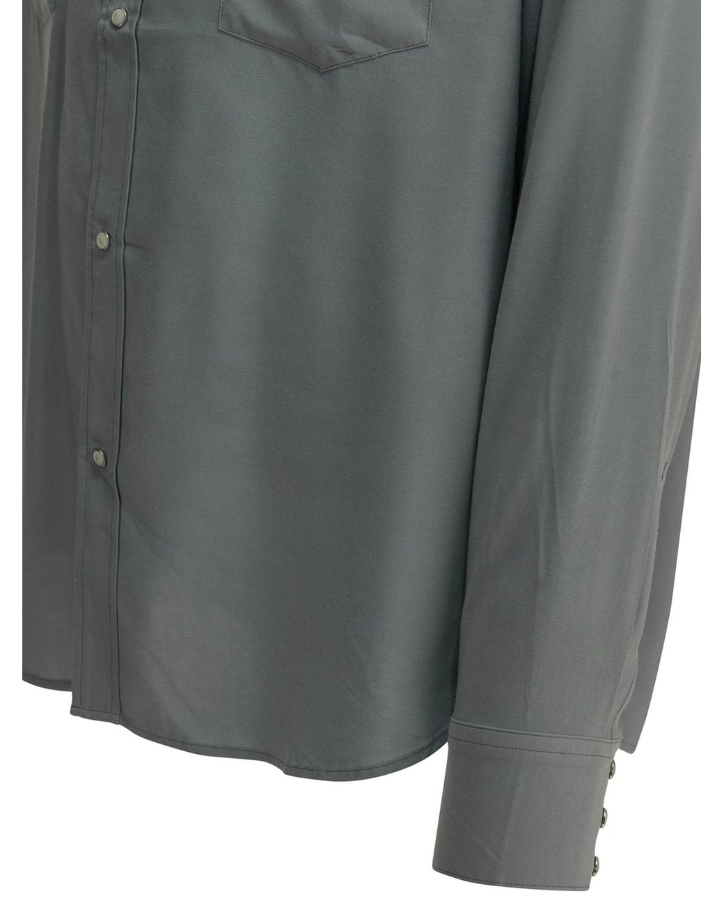 Visvim Gray Long-Sleeved Shirt for men