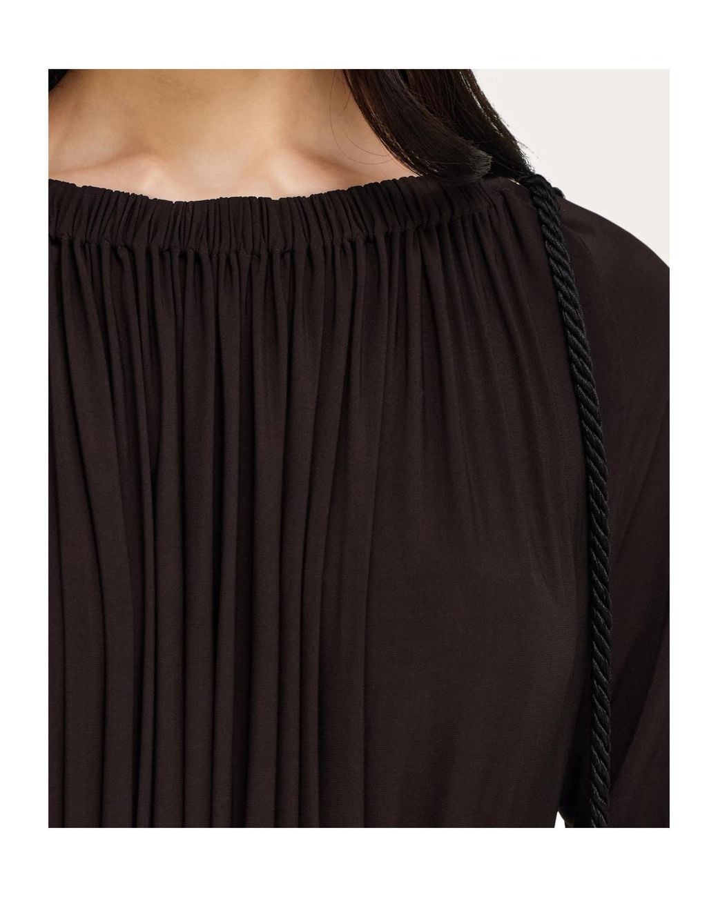 Ferragamo Black Pleated Dress