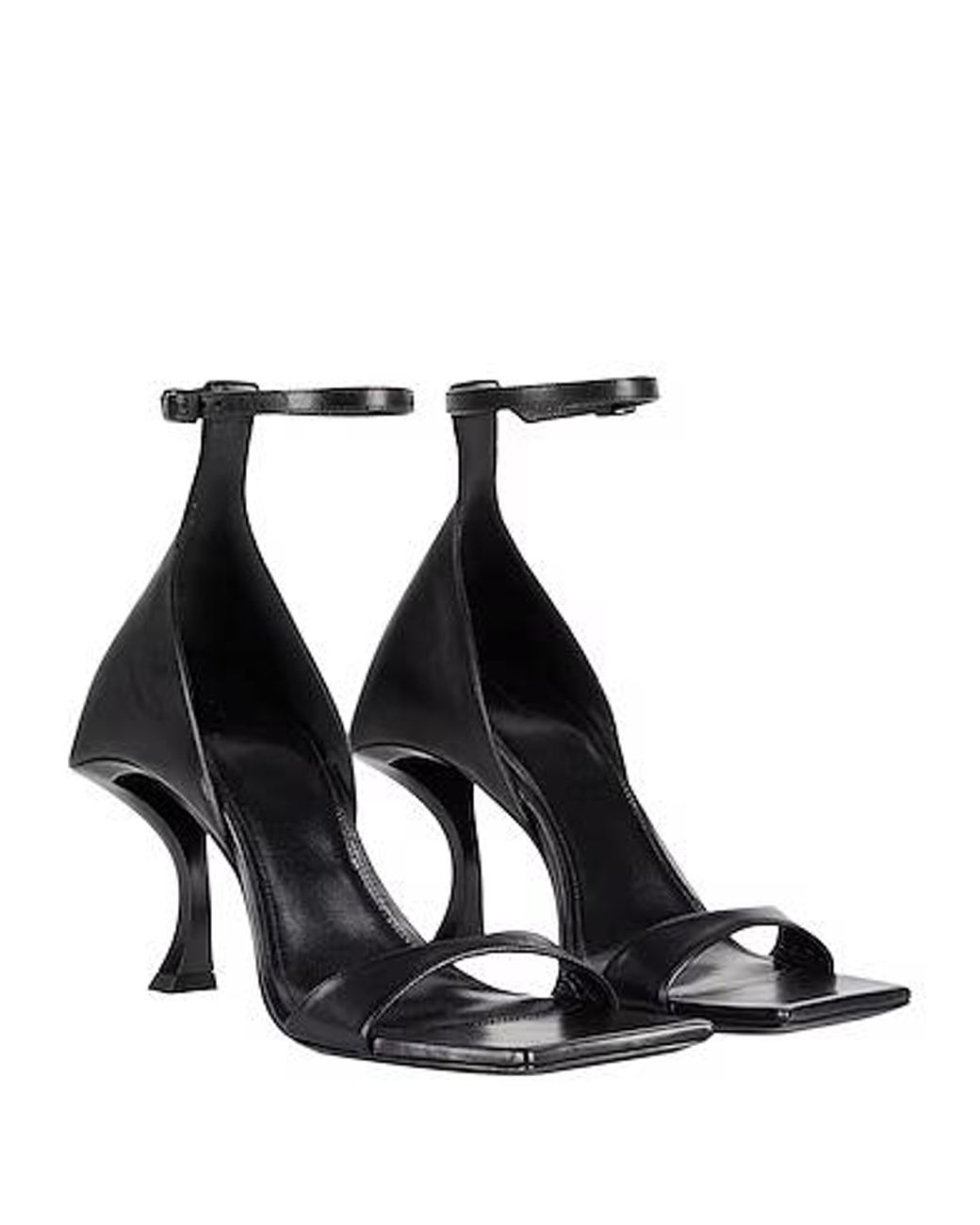 Balenciaga Black Strappy High-Heeled Sandals