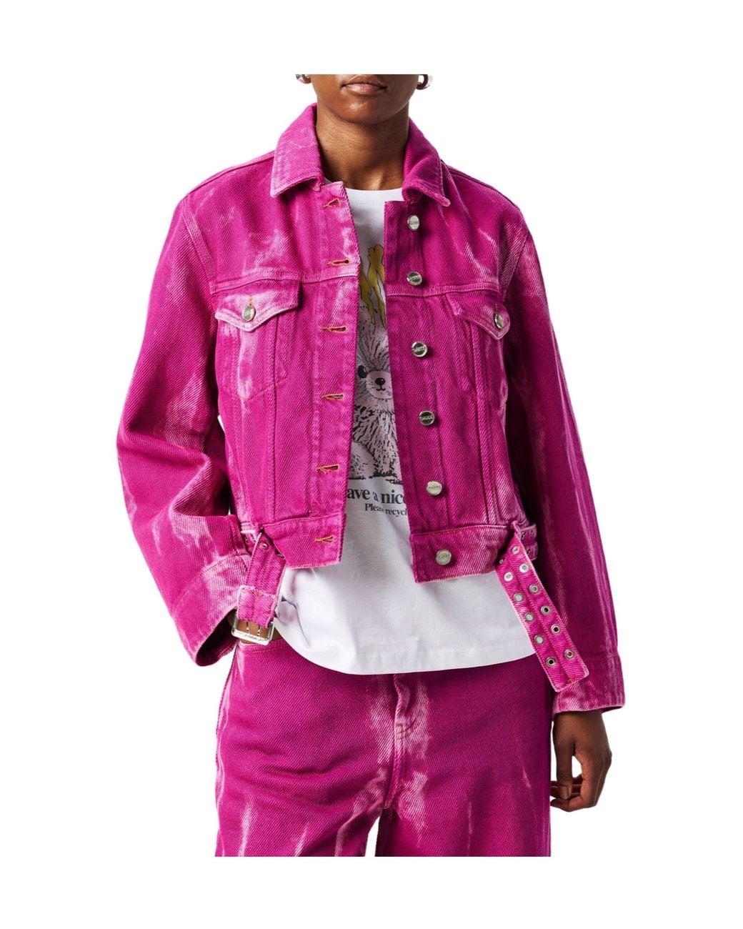 Ganni Purple Heavyweight Denim Jacket