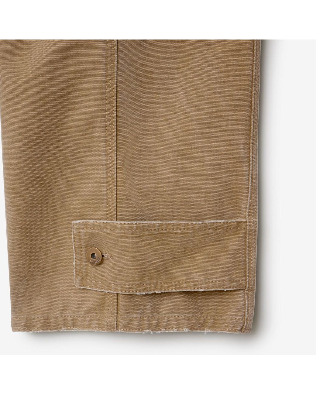 Burberry Natural Logo Embroidered Straight-Leg Trousers for men