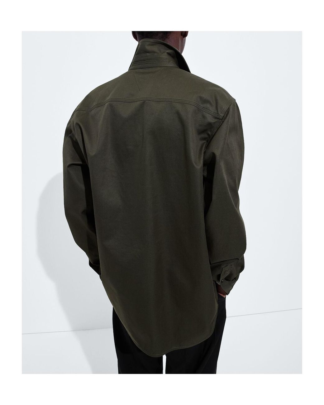 Bottega Veneta Black Cotton Gabardine Shirt for men