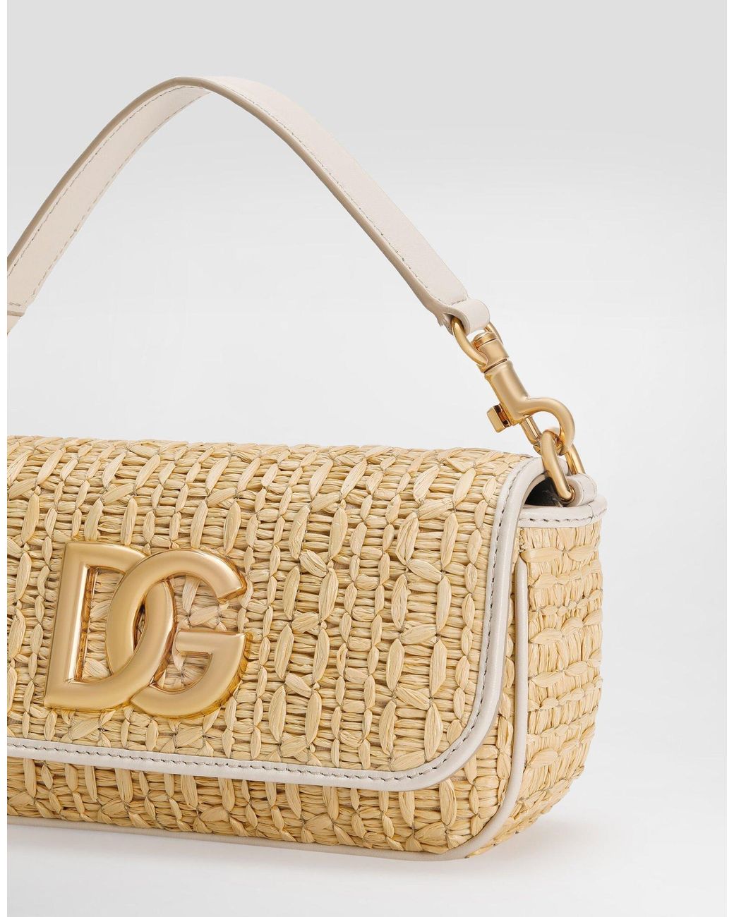 Dolce & Gabbana Metallic Crochet Shoulder Bag