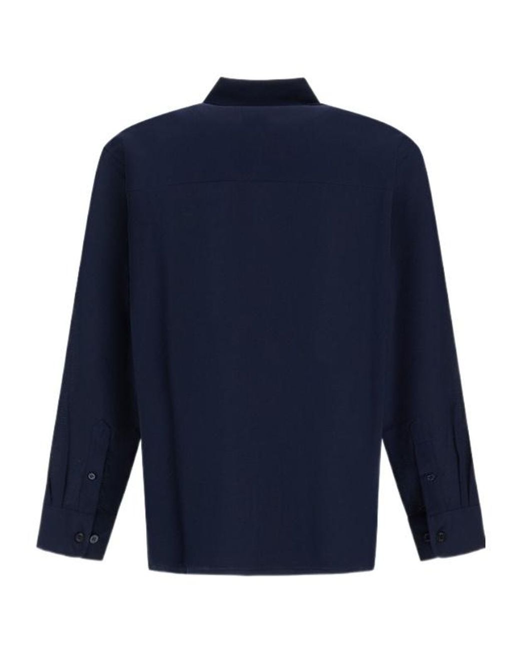 Herno Blue Button-Up Long-Sleeved Shirt for men