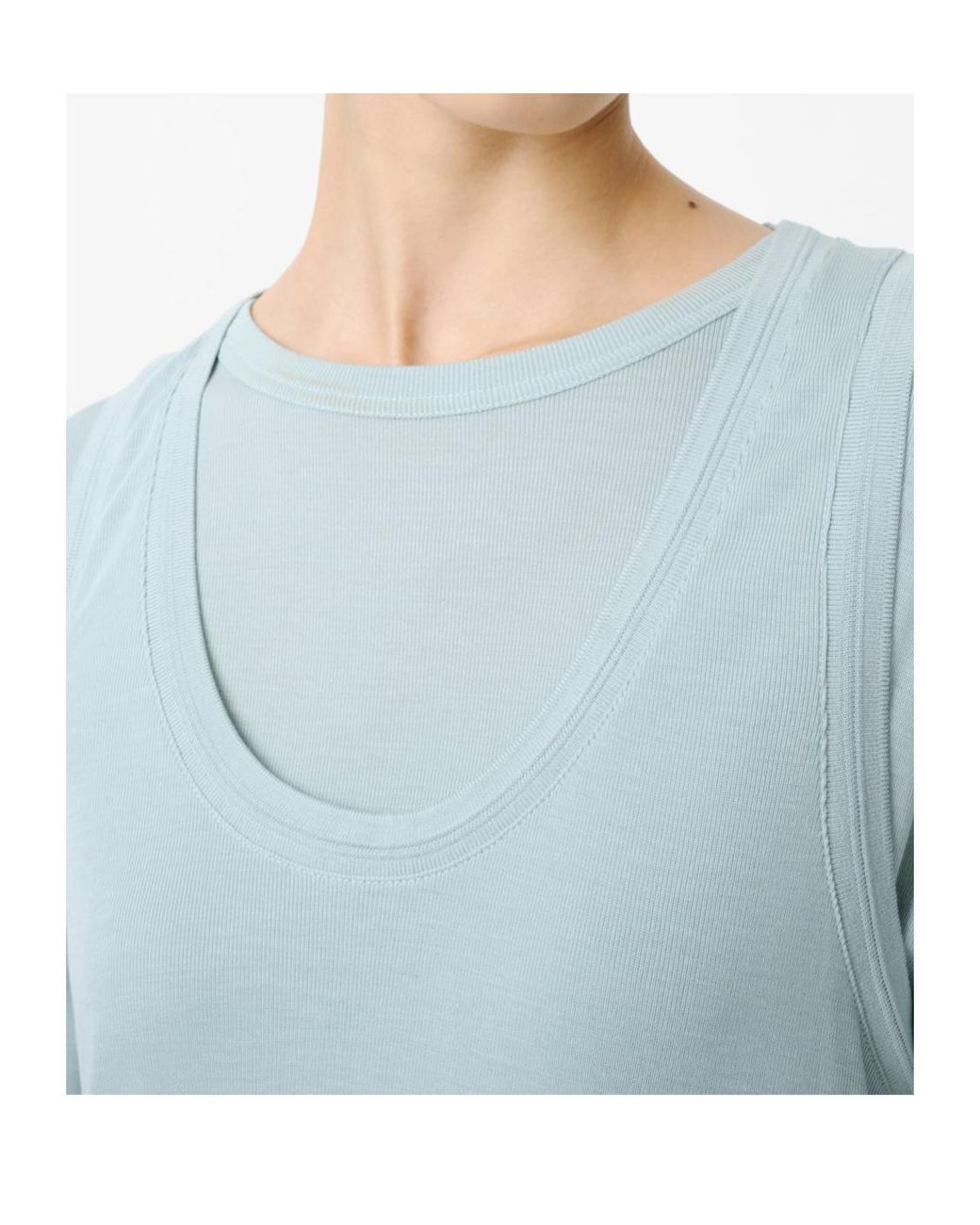 Studio Nicholson Blue Crew Neck Vest