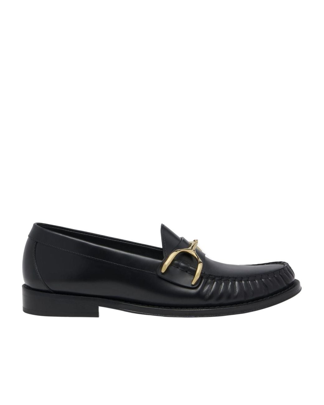 McQueen Black Metal Bit Loafers for men