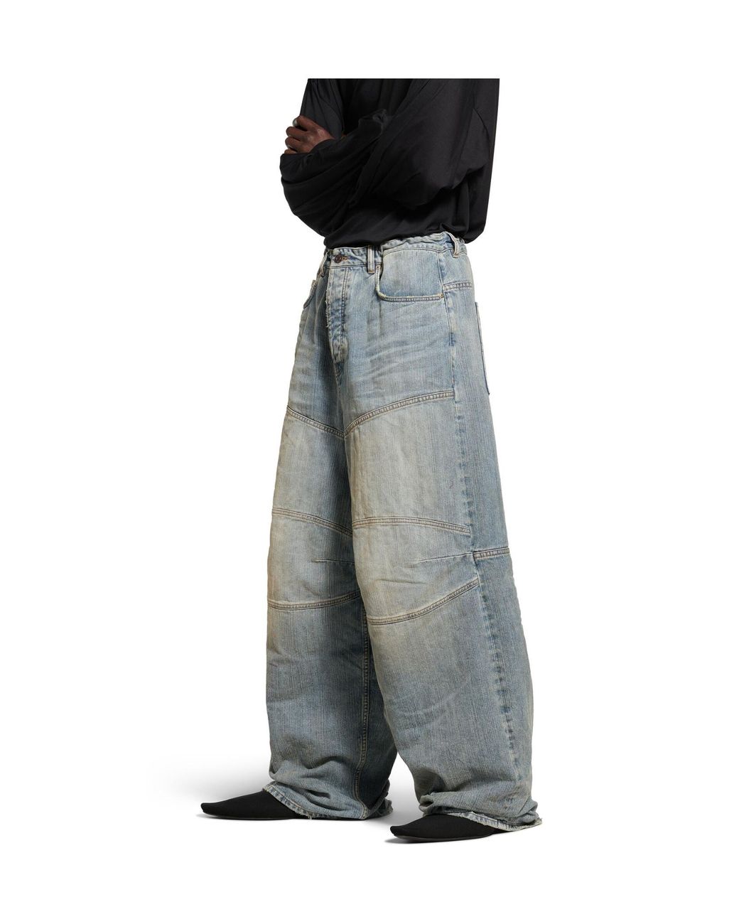 Balenciaga Blue Baggy Jeans for men