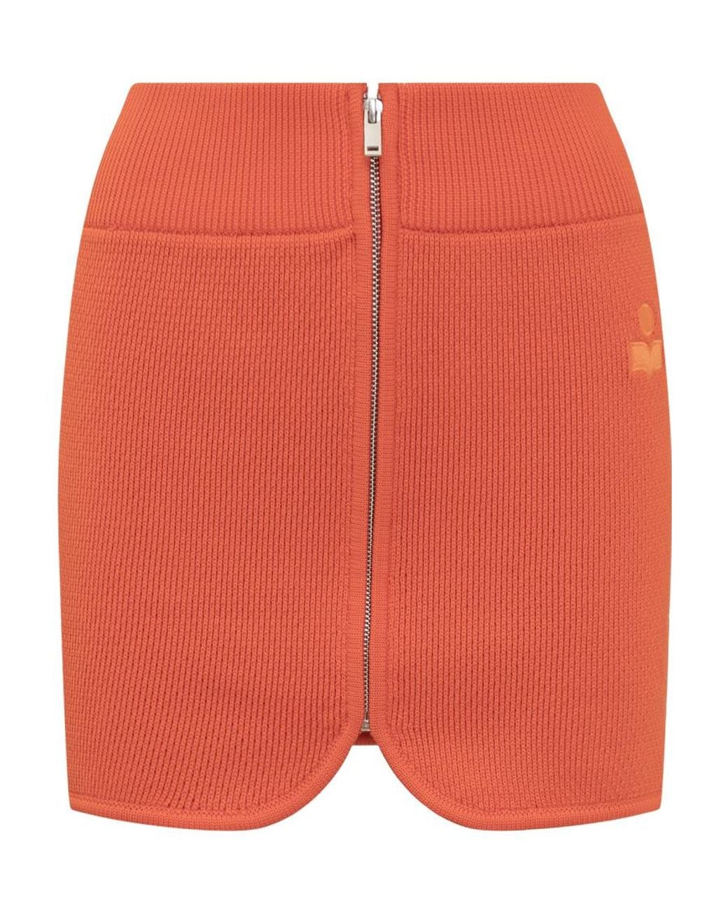 Isabel Marant Orange Chic Mini Skirt For Stylish Outfits