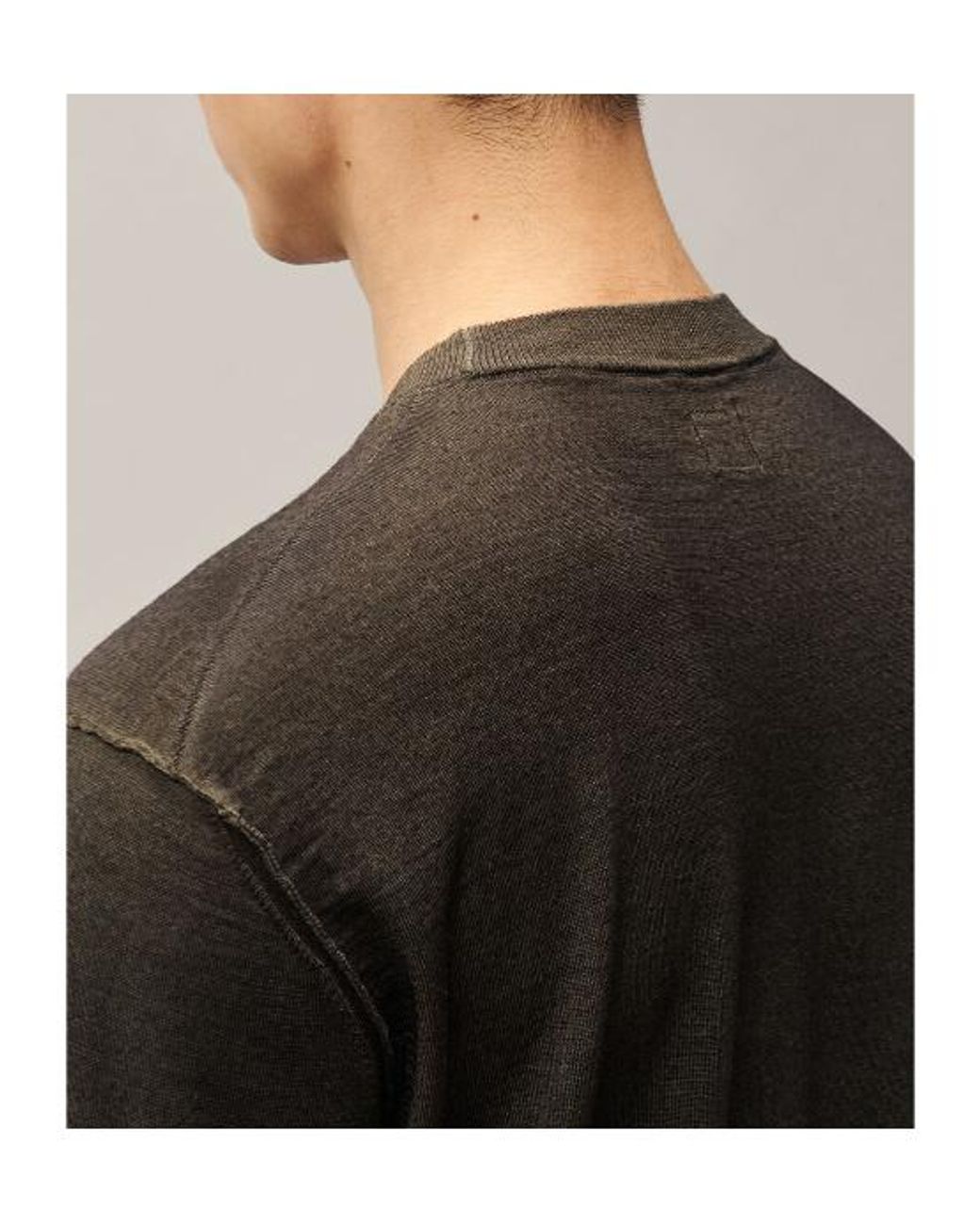 C P Company Black Merino Wool Re-Colour Lens Crewneck Sweater for men