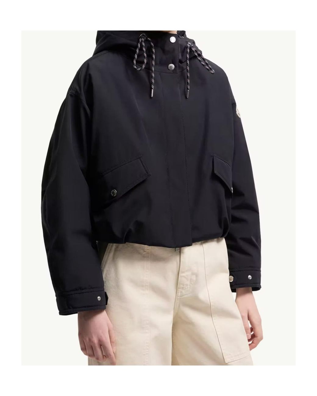 Moncler Blue Eucalyptus Hooded Short Jacket