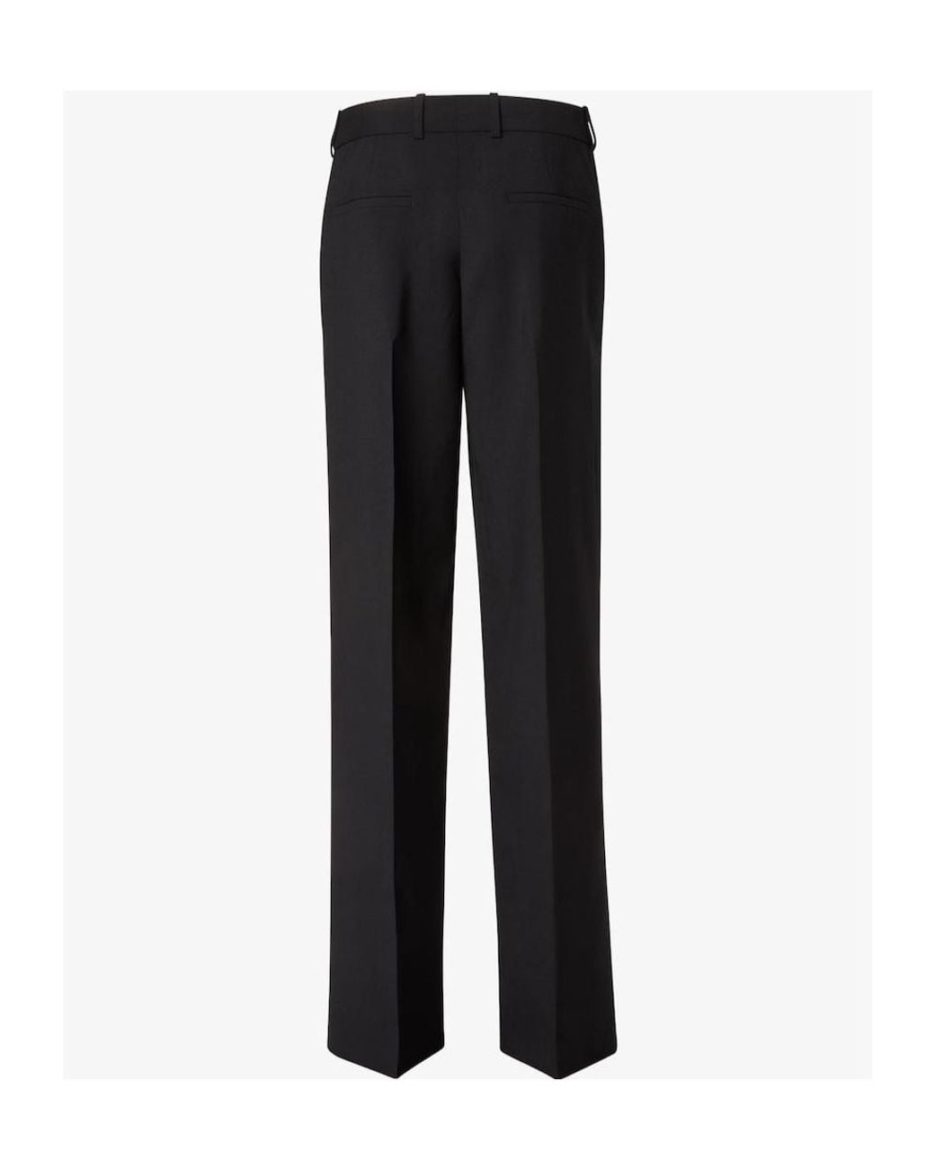 Fendi Black Wool And Mohair Pants