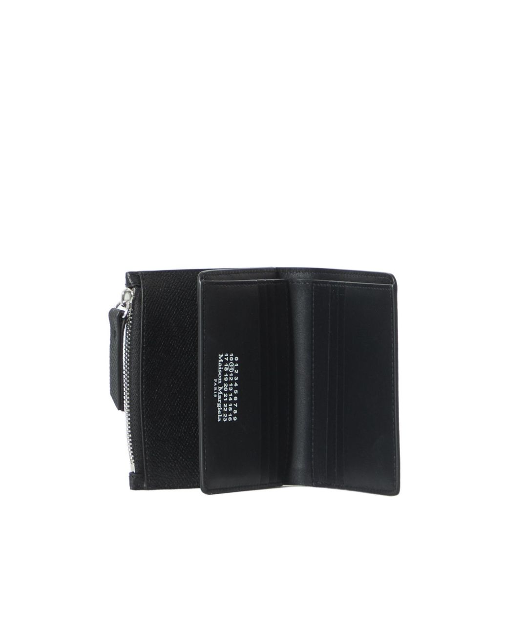 Maison Margiela Black Four Stitches Tri-Fold Wallet for men