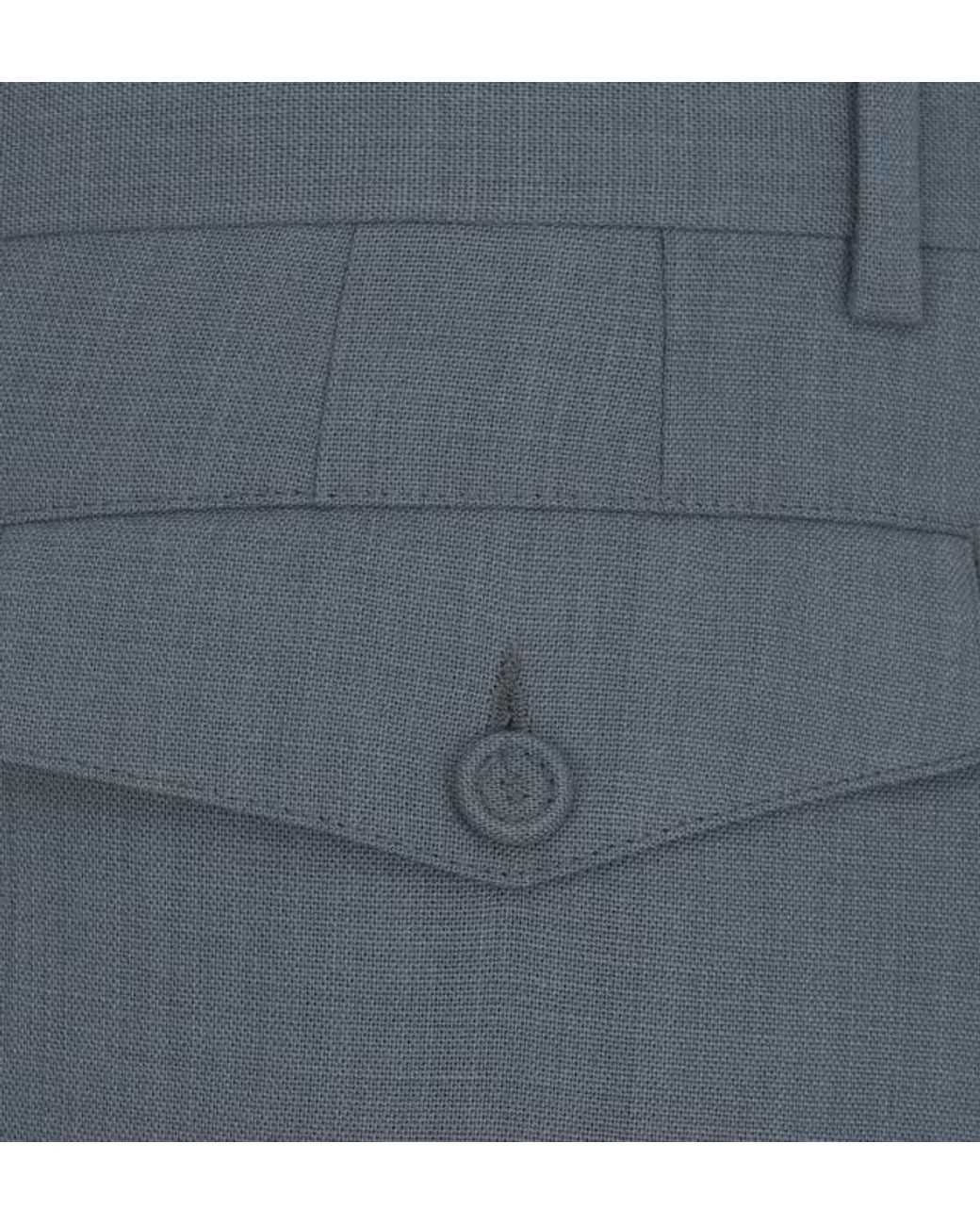 Dior Blue High Waist Straight Leg Pants for men