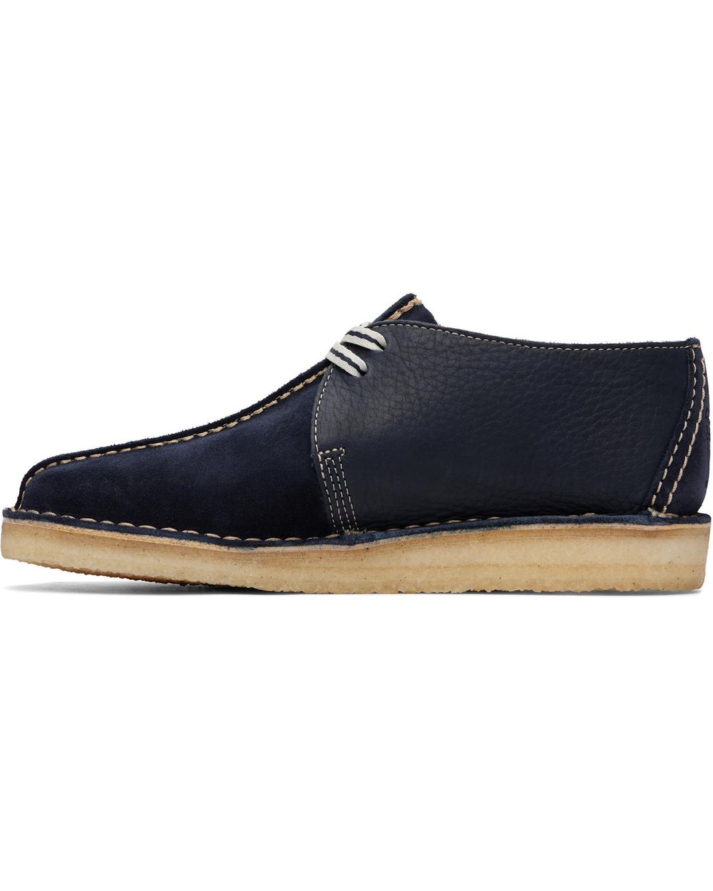 Clarks Blue Desert Trek Derby Shoes for men