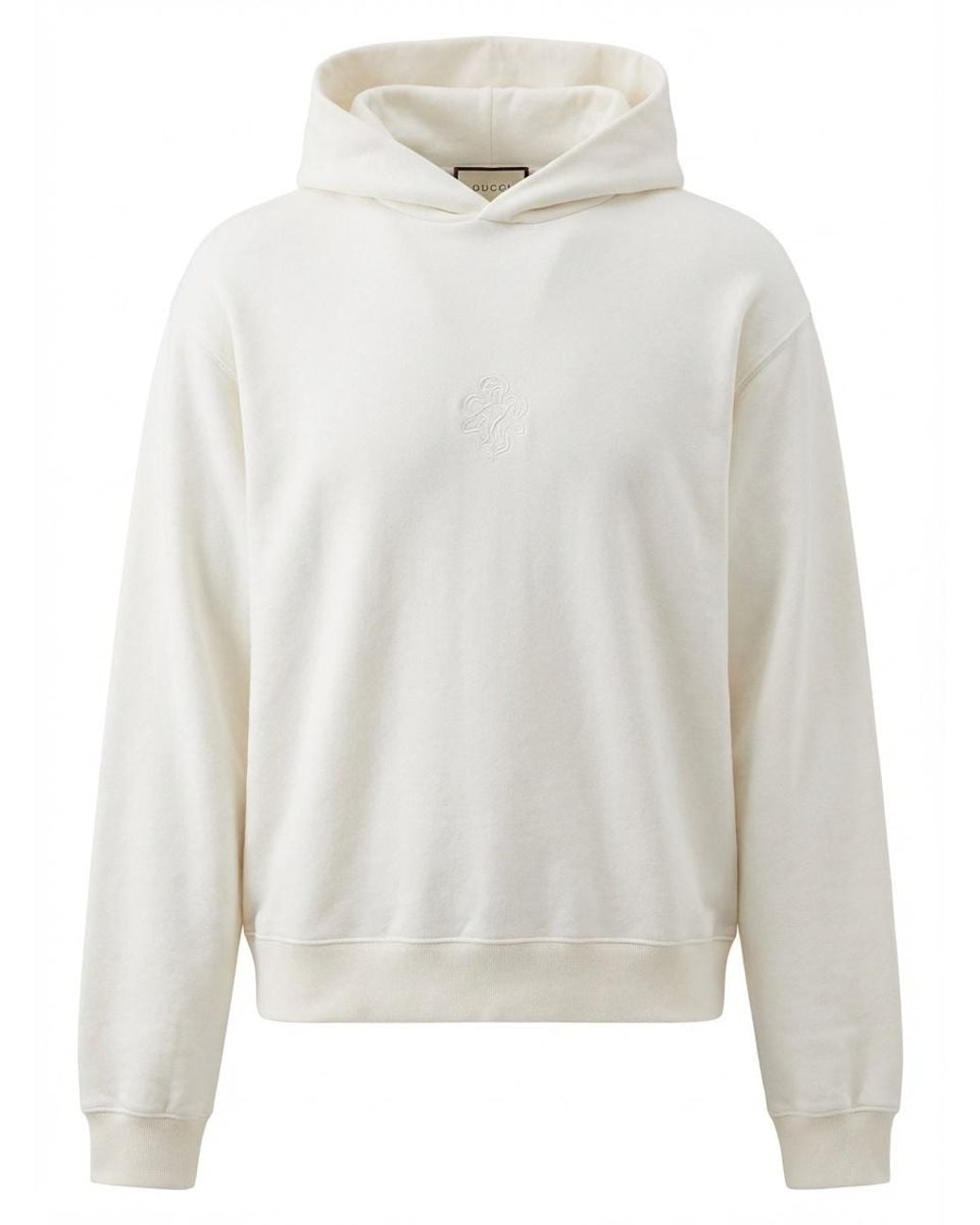 Gucci White Cashmere Blend Sweatshirt With Embroidery for men
