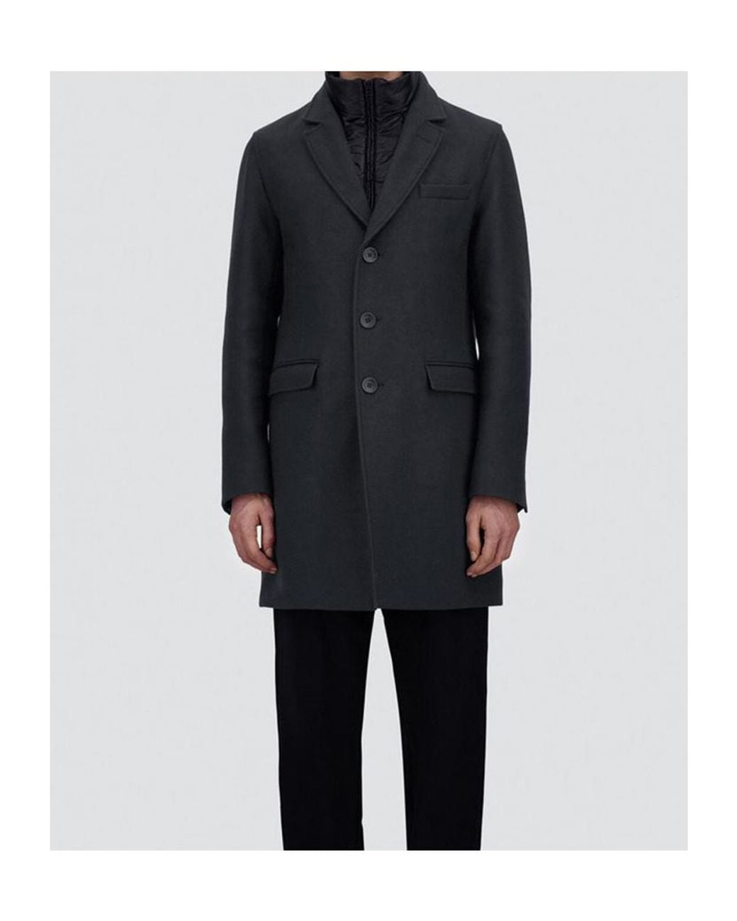 Herno Blue Long-Sleeved Coat for men