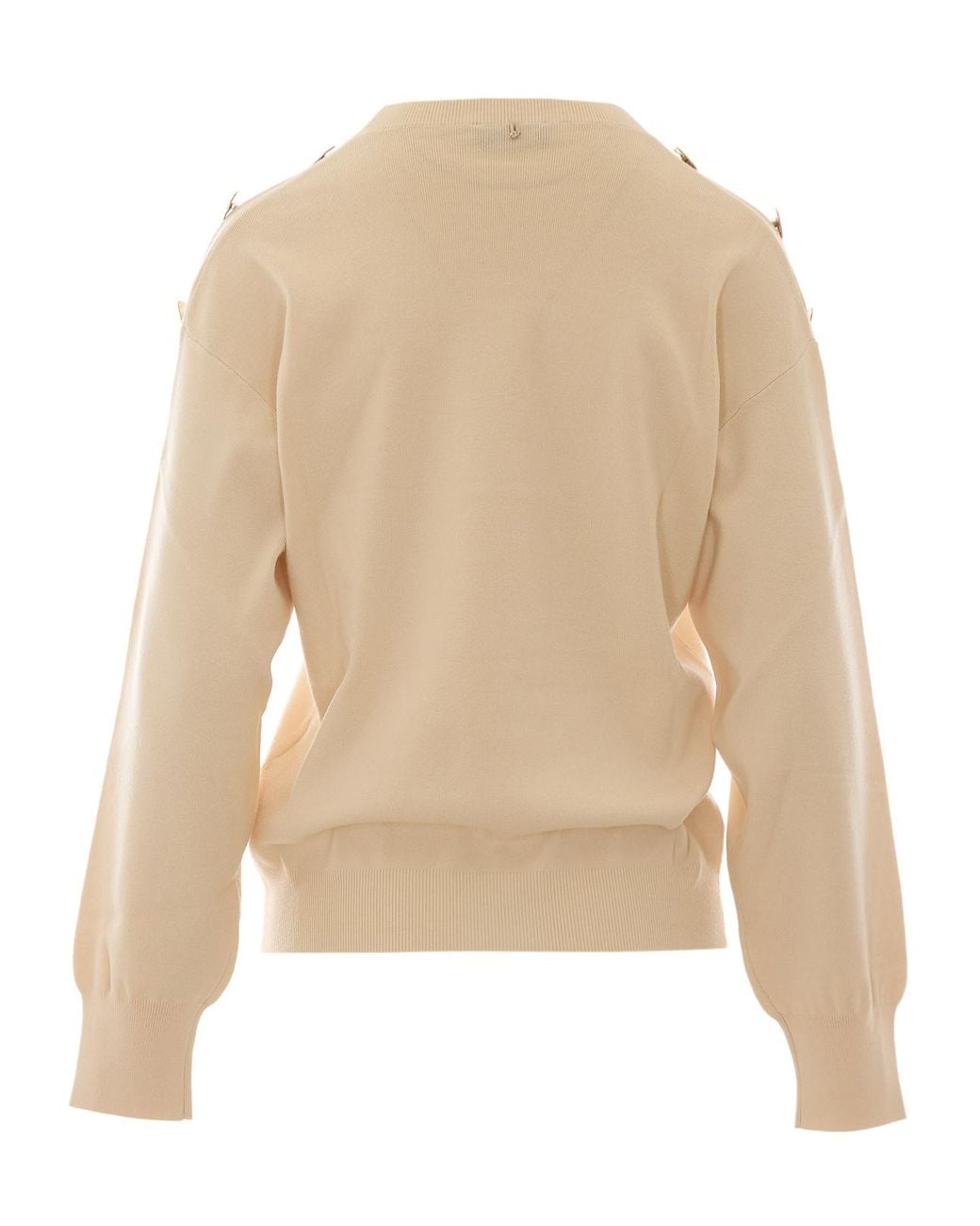 Liu Jo Natural Button-Shoulder Sweater