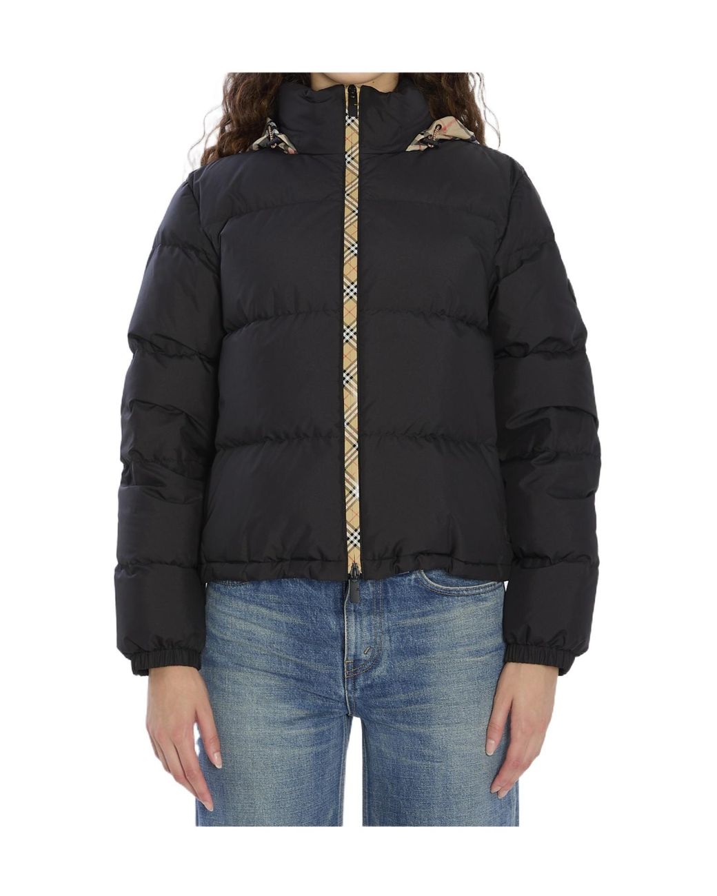 Burberry Black High-Neck Puffer Jacket