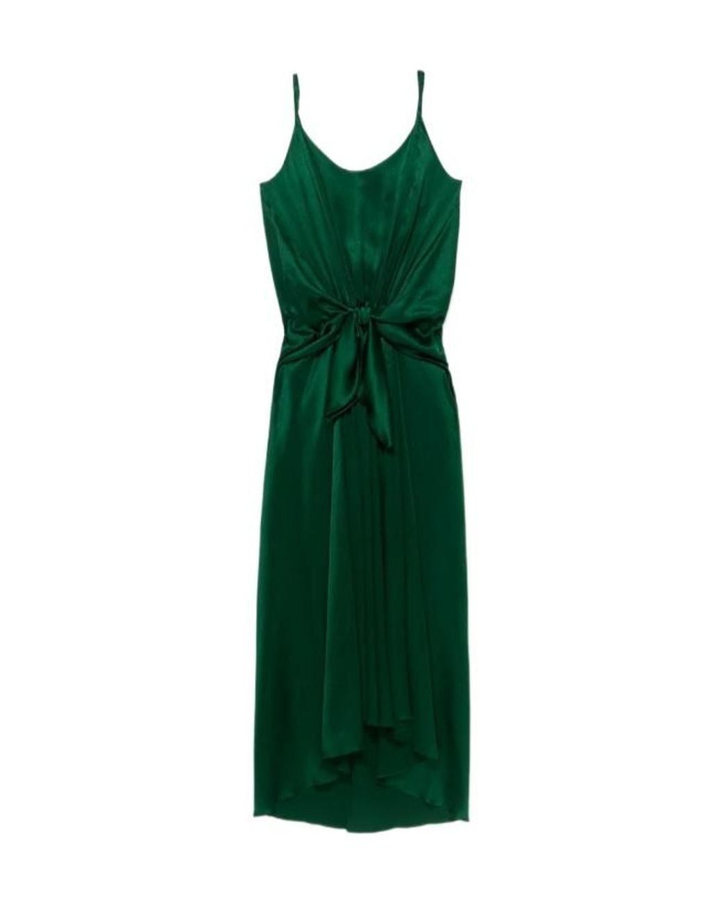 J.W. Anderson Green Jw Anderson Knotted Waist Longline Dress