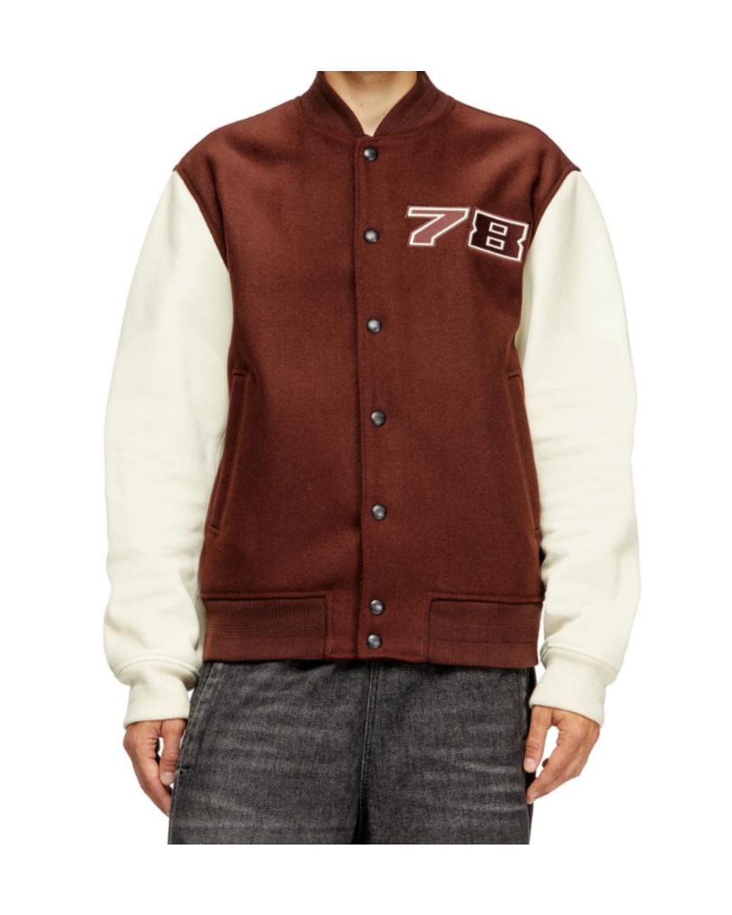 DIESEL Brown L-Kopf Bomber Jacket for men
