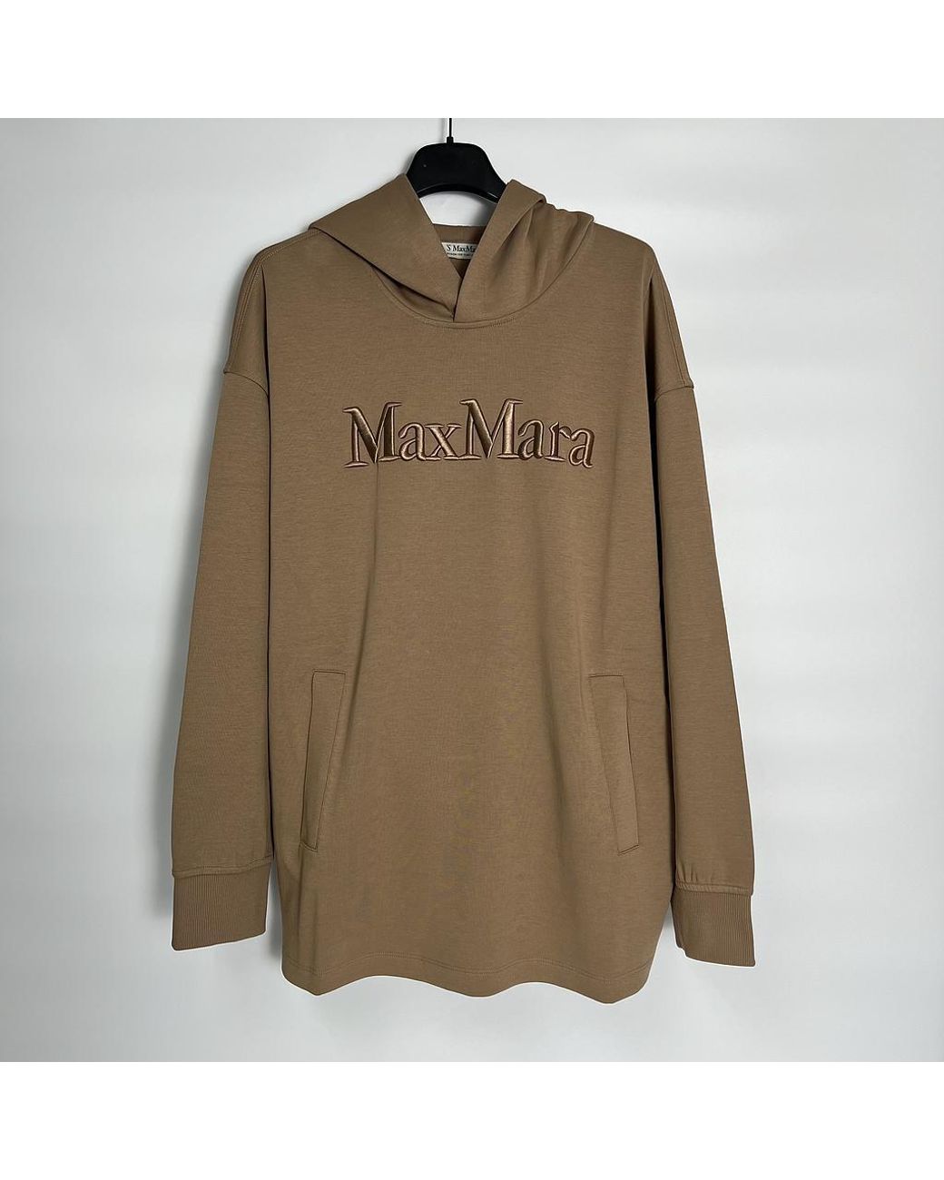 Max Mara Natural Visiera Logo Embroidered Hoodie