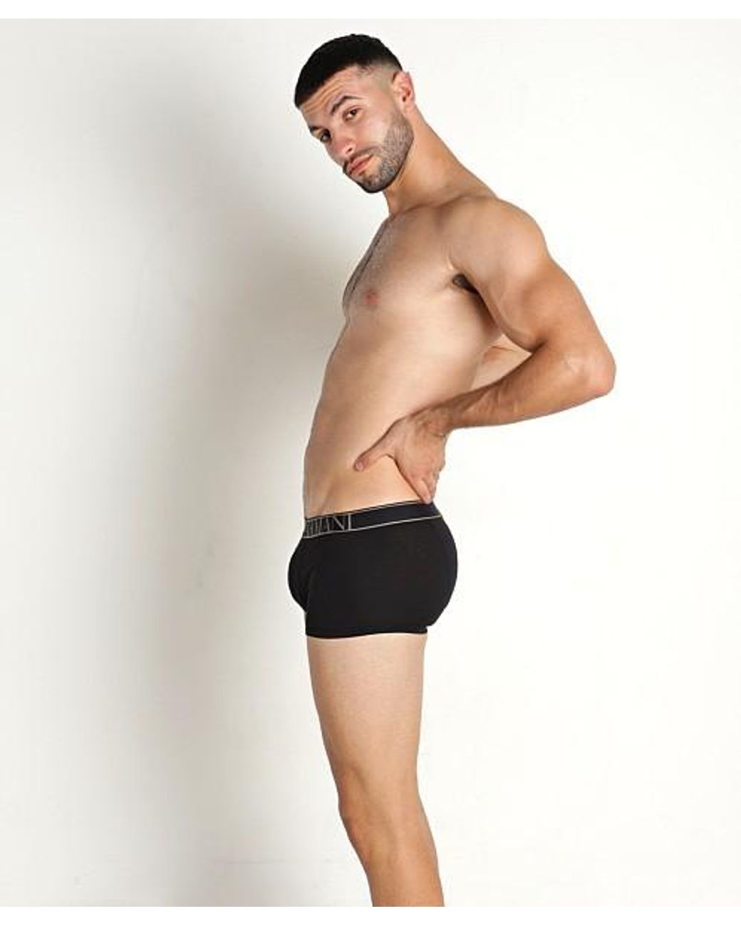 Emporio Armani Black Elastic Waist Underwear for men