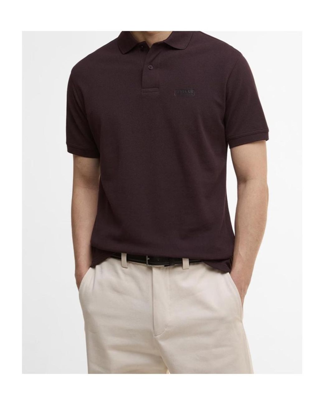 Barbour Red Essential Polo Shirt for men