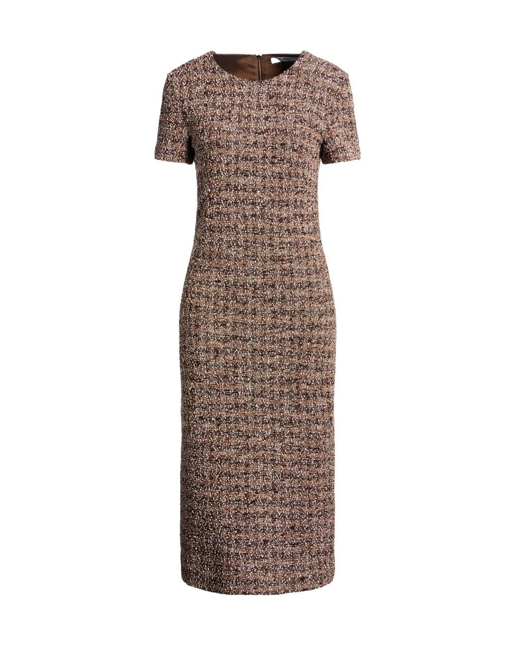Max Mara Brown Slim-Fit Dress