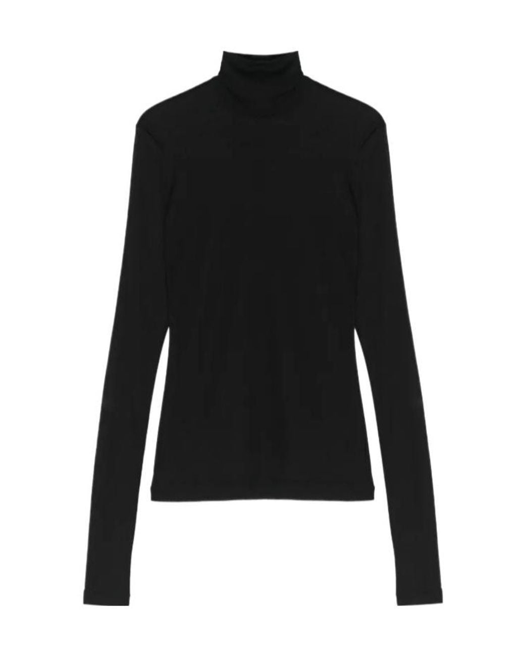 Nanushka Black Harri Roll-Neck T-Shirt