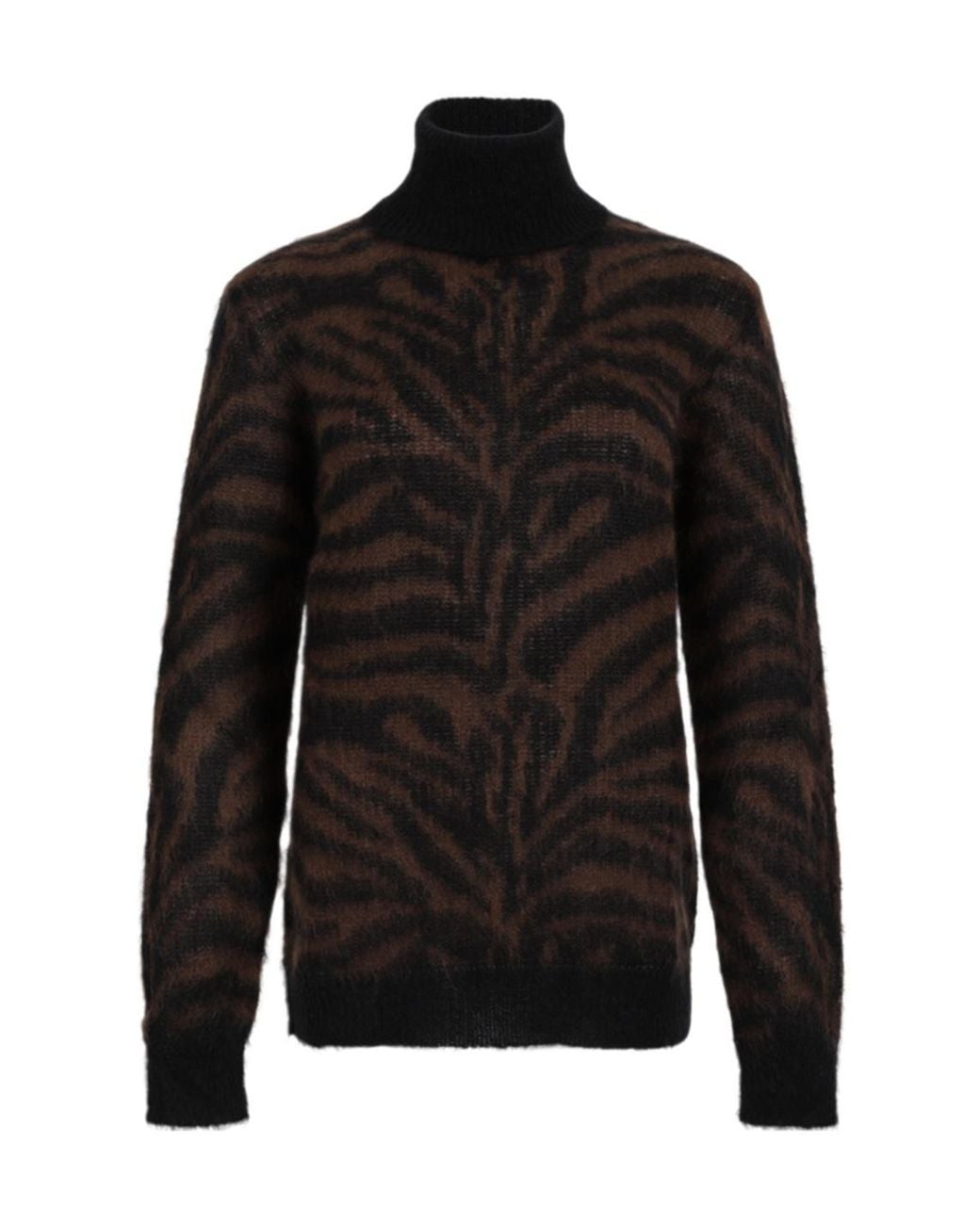 P.A.R.O.S.H. Black P.A.R.O..H. Sheer Patterned Knitted Sweater