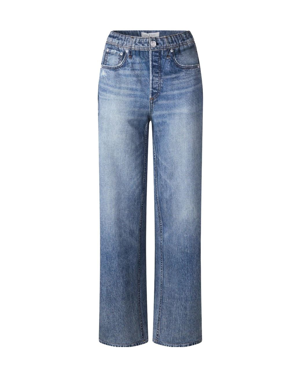 Rag & Bone Blue Faux Denim Loose Trousers