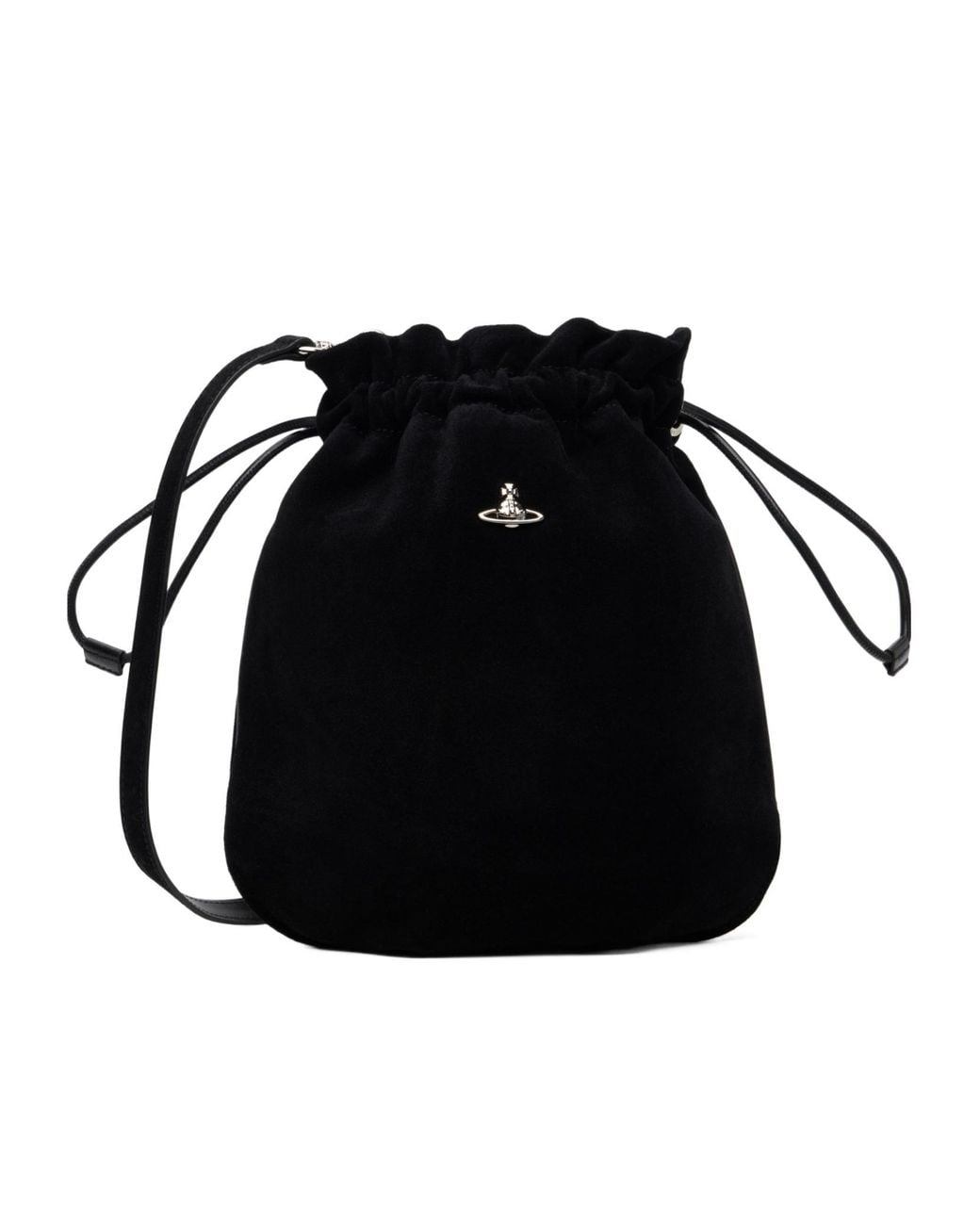 Vivienne Westwood Black Logo Plaque Crossbody Bag