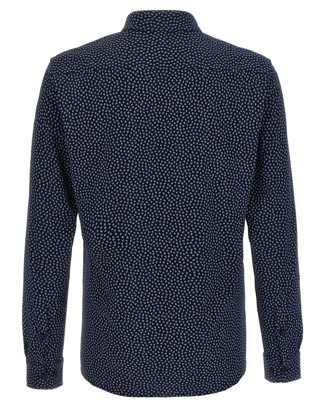 Boss Blue Boss Roan All-Over Patterned Button-Up Shirt for men