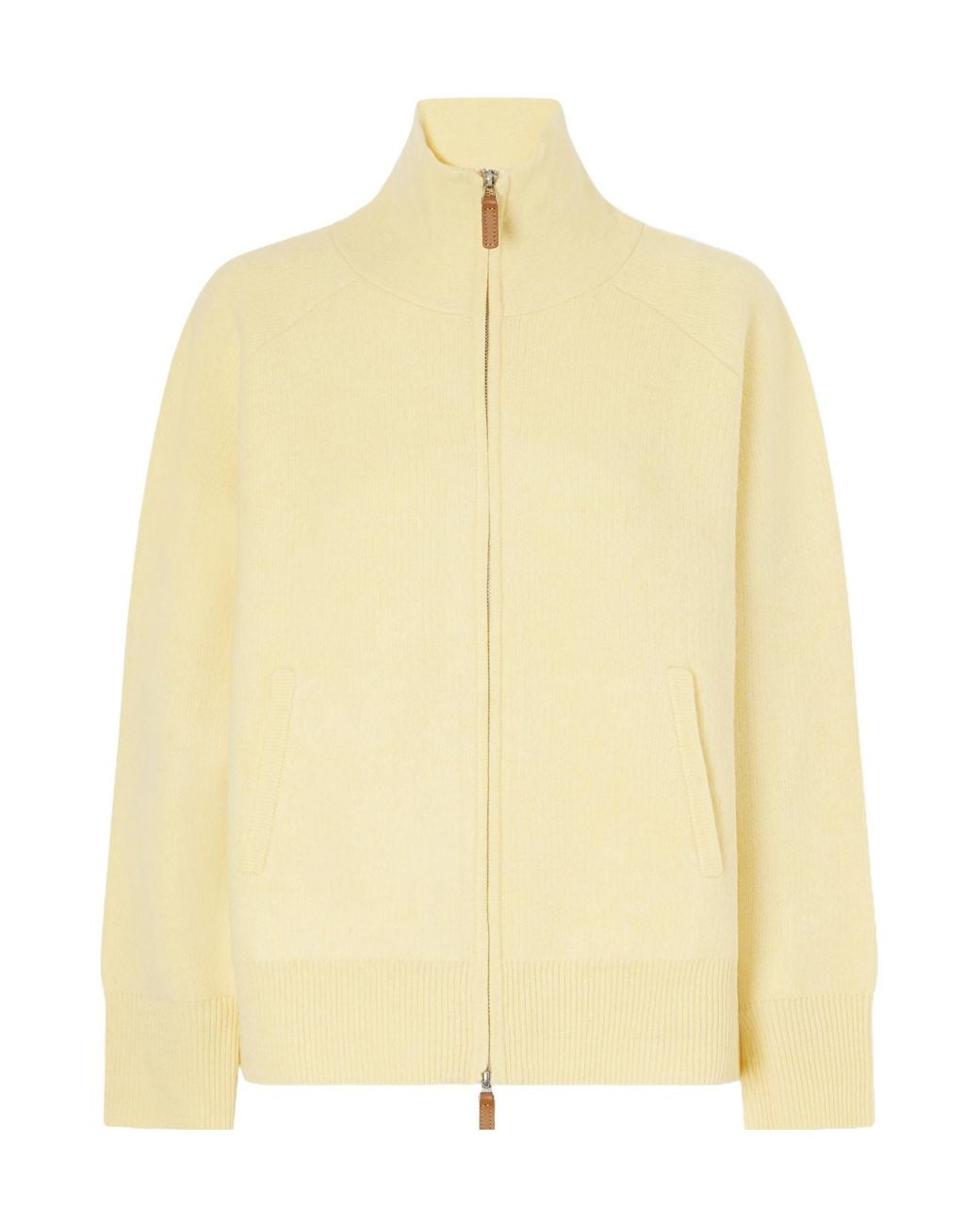 Guest In Residence Yellow Rib-Trimmed Felted Jacket