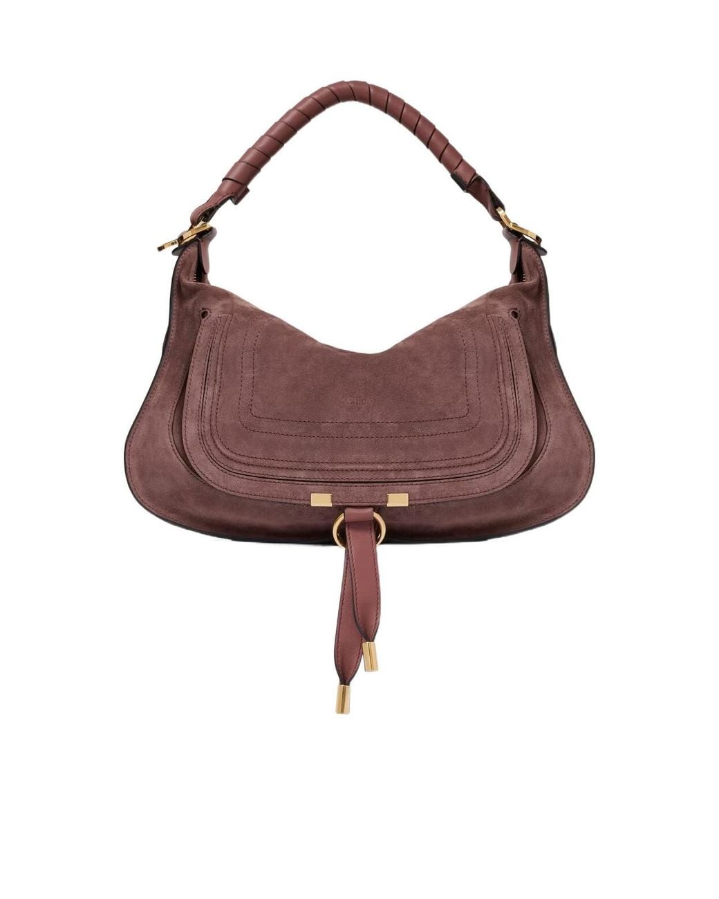 Chloé Brown Chloé Small Marcie Shoulder Bag