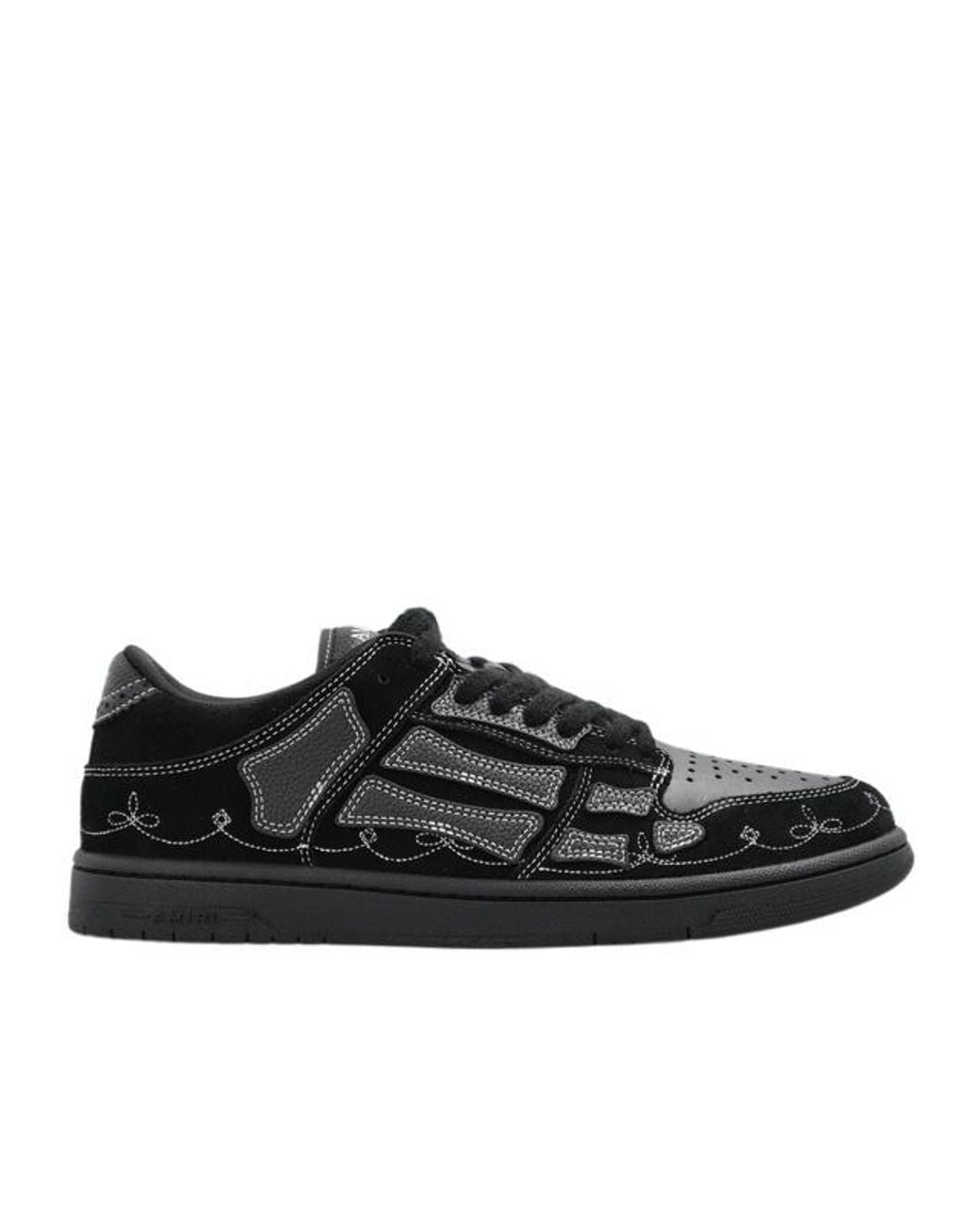 Amiri Black Sports Shoes 'Western Skel Top Low' for men