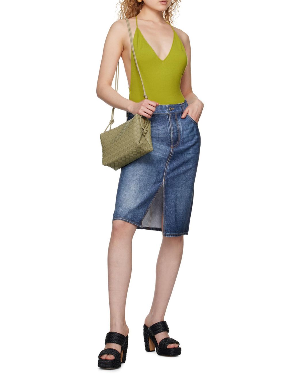 Bottega Veneta Green Loop Small Camera Bag