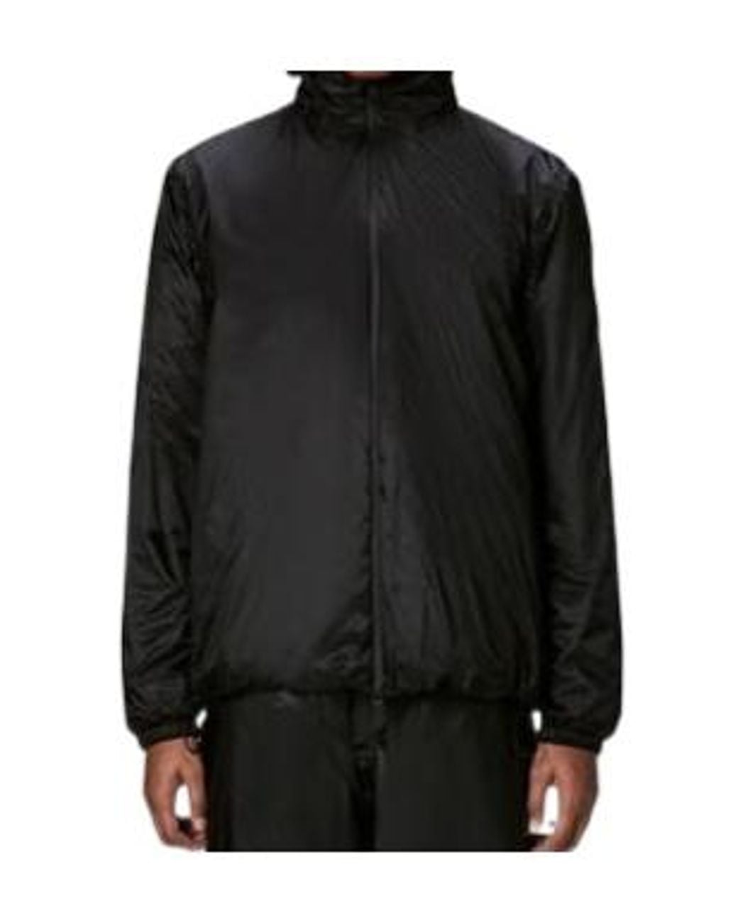 Rains Black Zipper Hooded Cotton Jacket for men