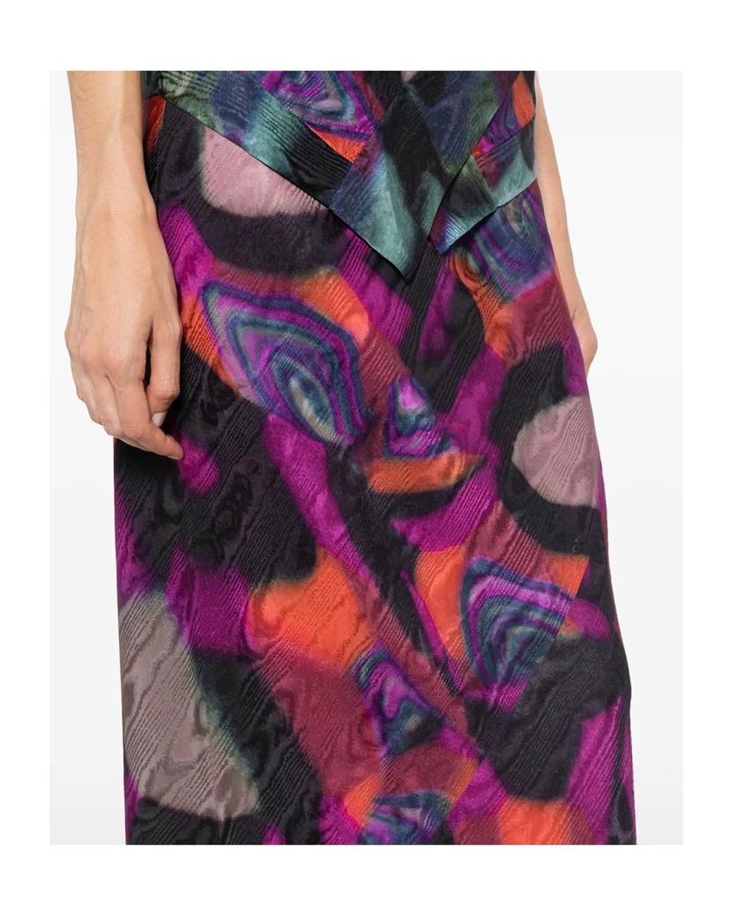 Dries Van Noten Purple Printed Skirt