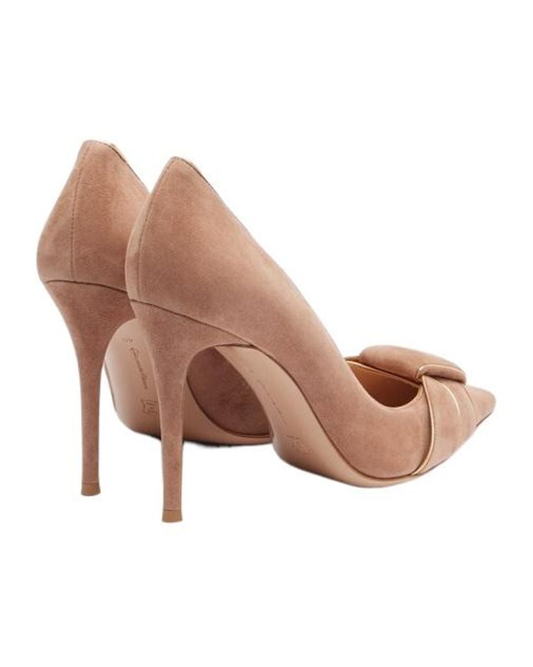 Gianvito Rossi Brown Suede Pumps