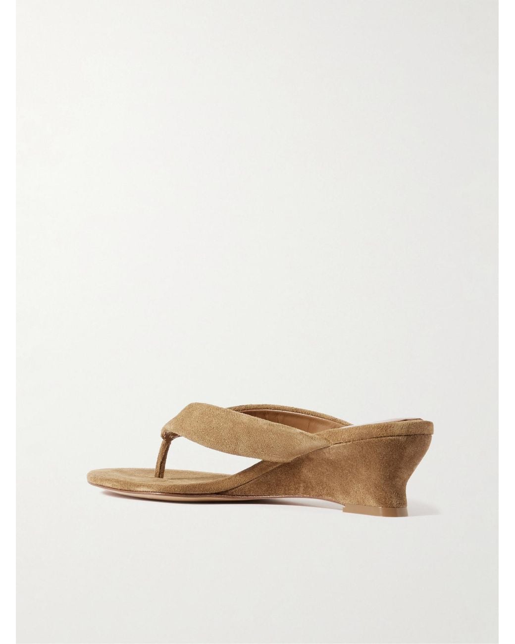 Le Monde Beryl Brown Suede 50 Wedge Sandals